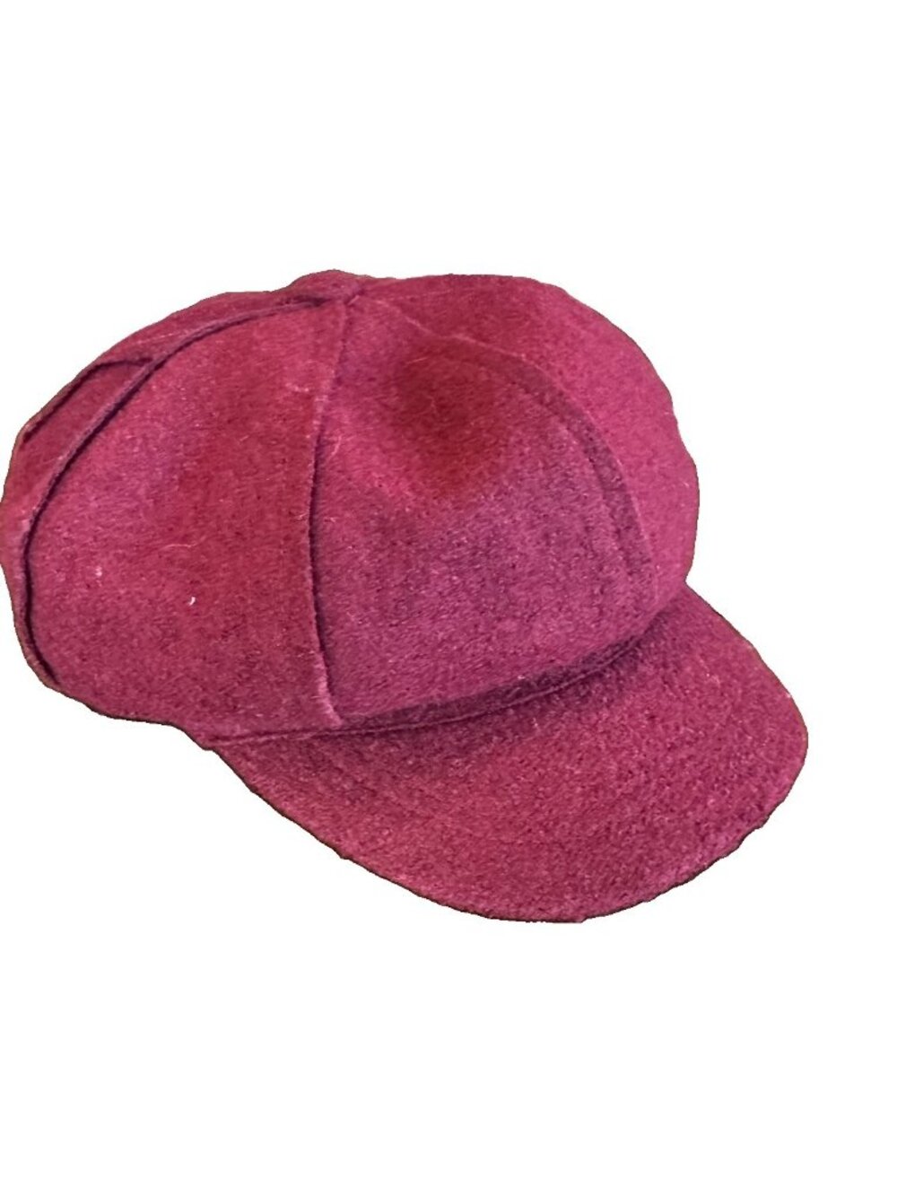 Nine West Burgundy Wool Newsie Fisherman Cap OS Y2K 2000s